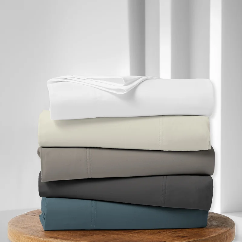 Color Sense Solid 1 Fitted Sheet Single Cotton Ivory 200x90cm