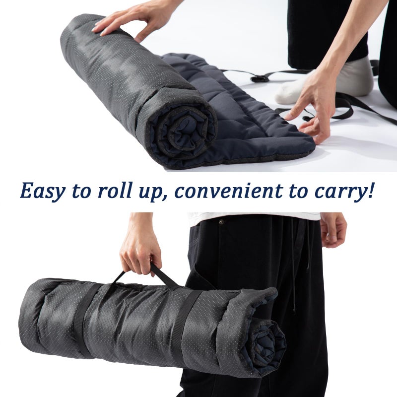 GNarbor Rollup Camping Outdoor Dog Bed,Portable Dog Travel Mat with Carry Handles for Medium Large Dogs Waterproof Washable Pet Pad,42 * 28â€Dark Blue - Image 5