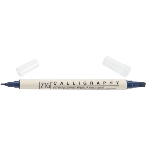 Zig Memory System Calligraphy Dual Tip Marker, Navy (MS3400-035) - Image 1