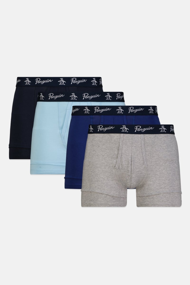 Original Penguin Men 4 Pieces Brand Logo Boxer Briefs, Multicolor - Image 1
