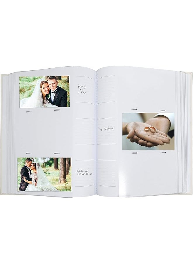 بيرل هيك كتاب ذكريات بصمة الإبهام للزفاف ألبوم صور الزفاف هدايا تذكارية للزواج هدايا الخطوبة من الكتان العاجي  - Image 3