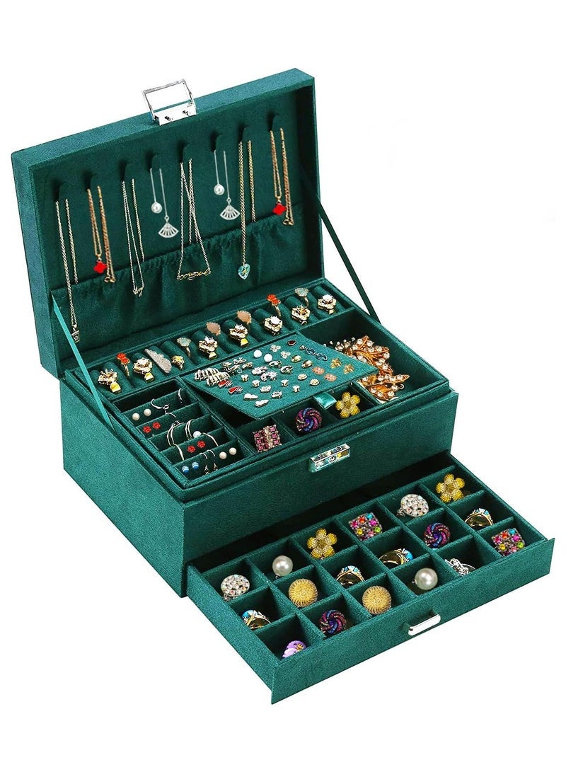 Jewelry and makeup bag/ A multi-layer bag for organizing jewelry, accessories and makeup, consisting of 3 layers with a lock and made of high-quality materials. - Image 1