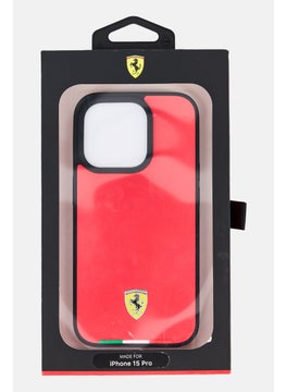 Scuderia Ferrari Iphone 15 Pro Brand Logo Protective Case, Red  - Image 1