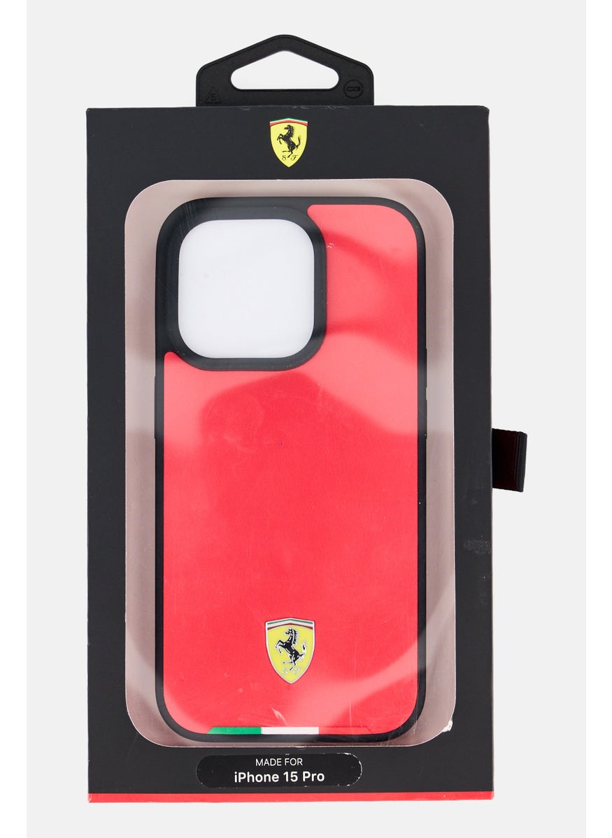 Scuderia Ferrari Iphone 15 Pro Brand Logo Protective Case, Red  - Image 1
