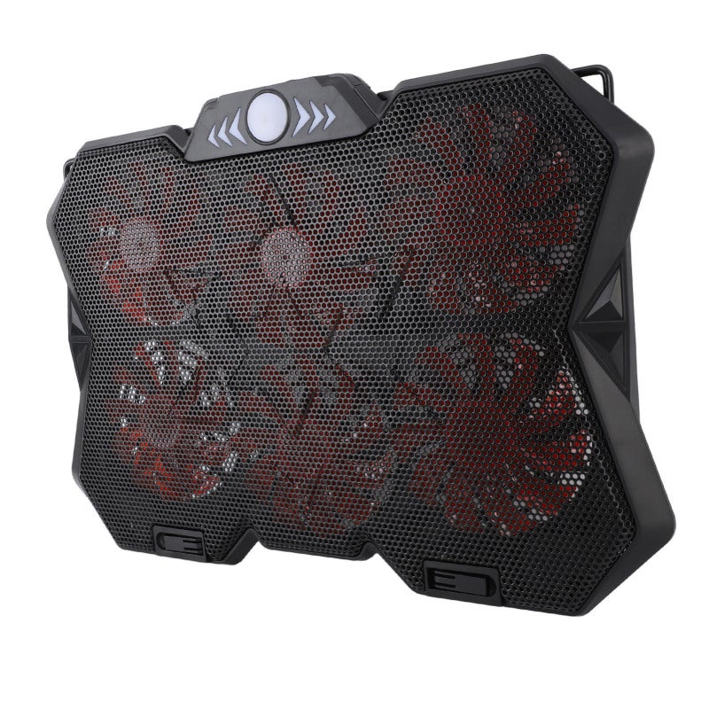 Laptop Cooling Pad 6 Height Adjustable Silent Design - Gaming Laptop Cooler Stand Large Size Efficient Heat Dissipation for 19 Inch Laptops - Image 5