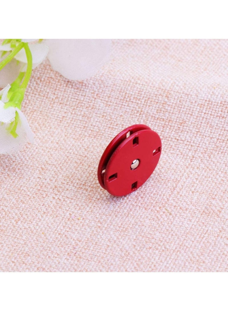 Y&D 10pcs Sew On Snap Buttons Metal Fasteners Press Studs for Sewing Clothing Lether Jackets DIY Craft (Red)  - Image 3