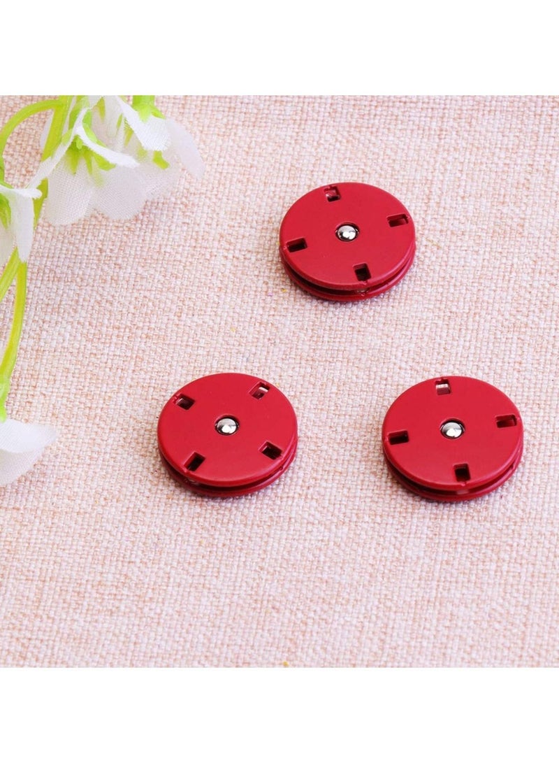Y&D 10pcs Sew On Snap Buttons Metal Fasteners Press Studs for Sewing Clothing Lether Jackets DIY Craft (Red)  - Image 5