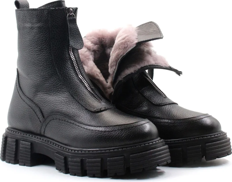 فاست ستيب Leather Fur Women's Classic Boots 710Kza6003