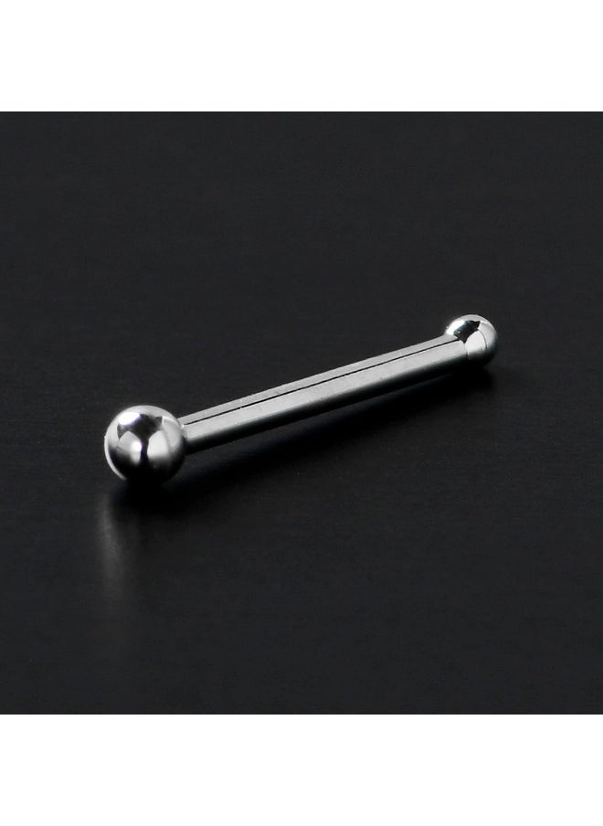 Body Candy 14K White Gold Nose Ring Stud 20 Gauge 1/4" Length 1.5Mm Ball Nose Bone Straight Nose Ring For Women Men  - Image 2