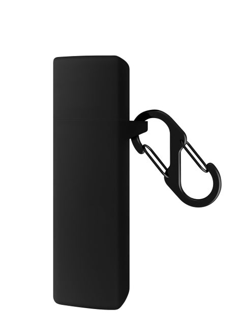 Silicone Case For Anker Soundcore A30i Protective Cover with Carabiner (Black)