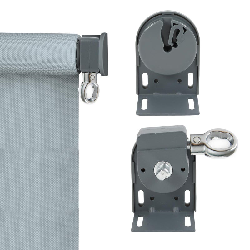 Lihopefe Sunshade Replacement Accessories  Metal Ring Installation Bracket  Universal for Coolaroo External Roller Blinds  Sunshade Curtains  Indoor and Outdoor Cordless Roller Blinds (Iron Bracket Grey)  - Image 2