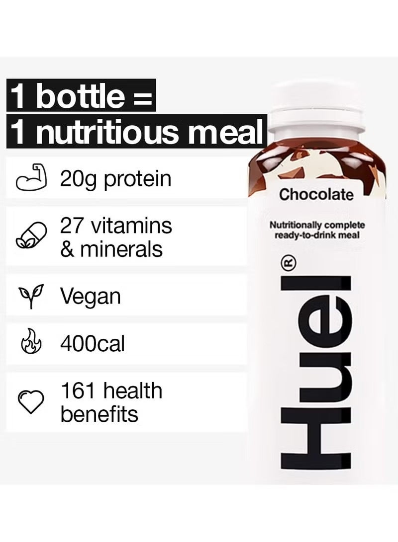 Huel Complete Meal Protein Milkshake Chocolate 500ml – Ready to Drink, Pack of 8 - Image 2