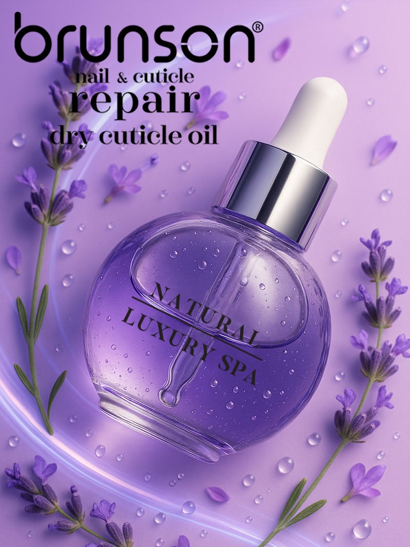 Brunson Lavender Double Layer Cuticle Oil 30ml Nail and Cuticle Repair Oil for Hydration and Strength BDCLV - Image 3
