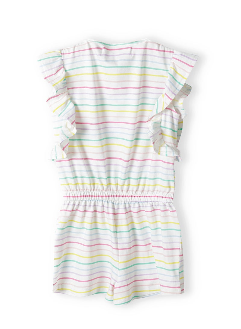 MINOTI Kids Girls Ruffle Shoulder Playsuit With Elastic Waist  - Image 2