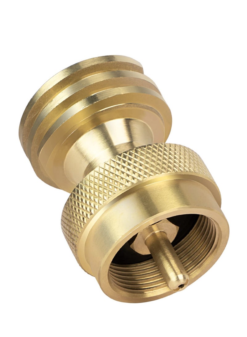 1lb Propane Tank Adapter - Convert 20lb Tanks to 1lb Bottles, Easy Fill for Camping & Grilling, Durable Solid Brass Design, Perfect for Portable Propane Use - Image 1