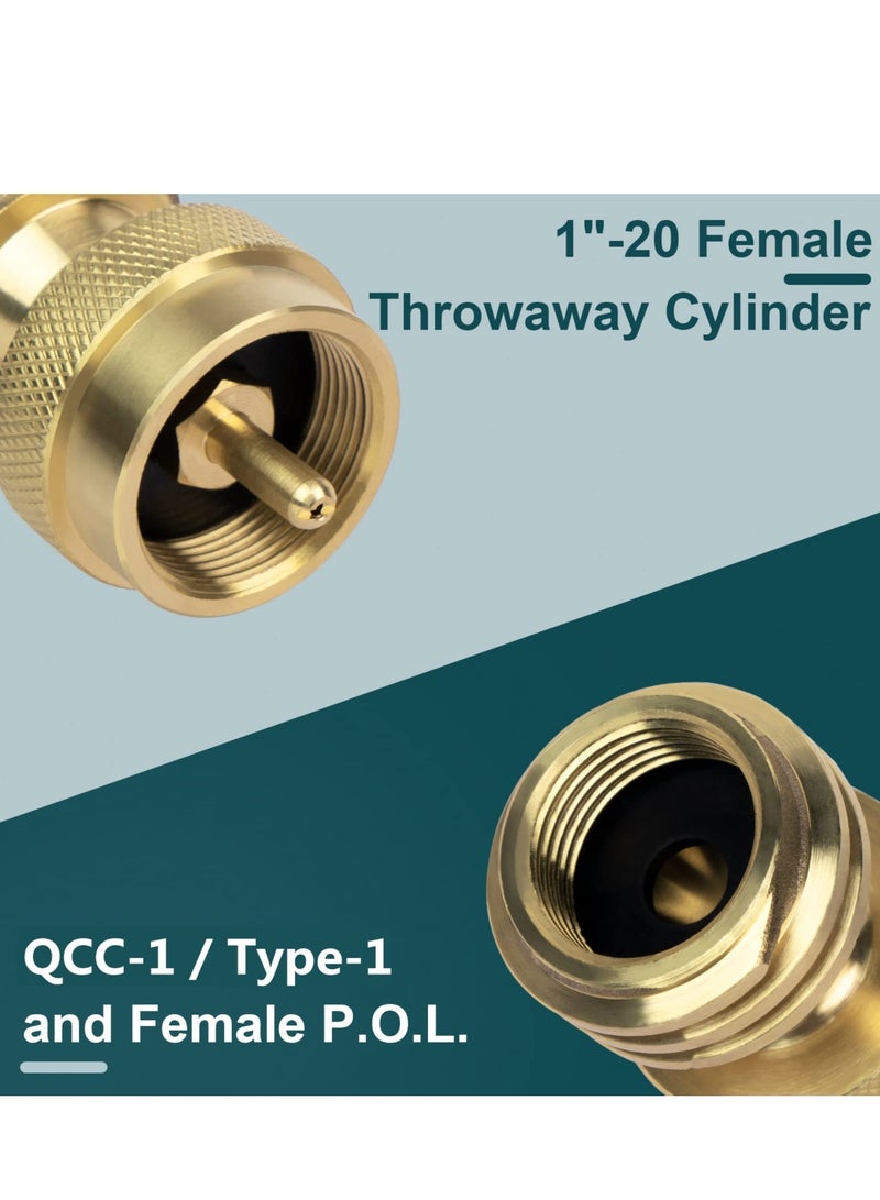 1lb Propane Tank Adapter - Convert 20lb Tanks to 1lb Bottles, Easy Fill for Camping & Grilling, Durable Solid Brass Design, Perfect for Portable Propane Use - Image 4