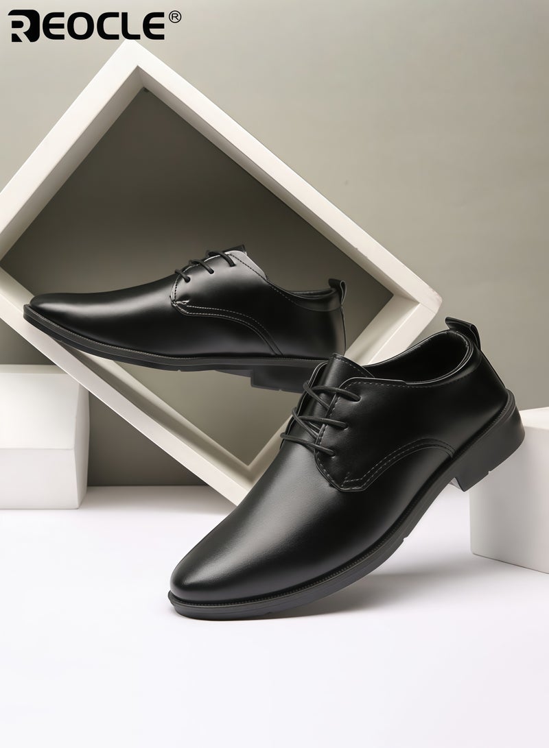 ريوكل أحذية رجال الأعمال بتصميم جلدي وميزة مقاومة للماء، أحذية رسمية مع نعل خفيف لحفلات الزفاف والموضة في العمل - Image 5