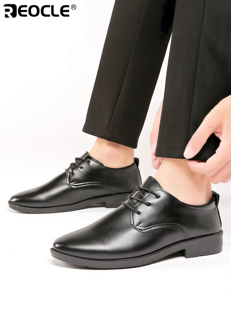 ريوكل أحذية رجال الأعمال بتصميم جلدي وميزة مقاومة للماء، أحذية رسمية مع نعل خفيف لحفلات الزفاف والموضة في العمل - Image 2