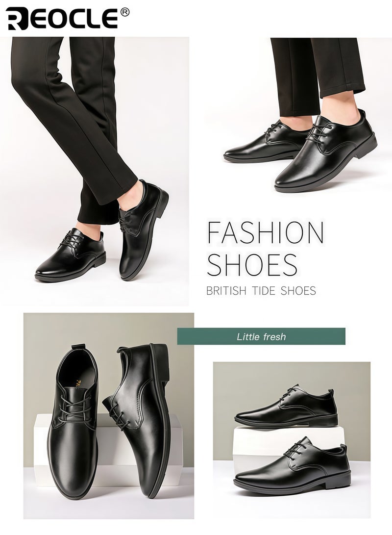 ريوكل أحذية رجال الأعمال بتصميم جلدي وميزة مقاومة للماء، أحذية رسمية مع نعل خفيف لحفلات الزفاف والموضة في العمل - Image 3