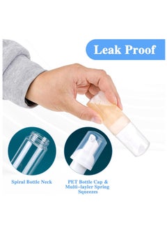 Moza 2 Pack Foam Pump Bottle Travel Small Size Mousse Foam Soap Dispenser Mini Empty Clear Plastic Foaming Soap Dispenser Refillable Pump Containers for Face Wash Lash Shampoo Skin Care 50 ml/1.7 oz  - Image 4
