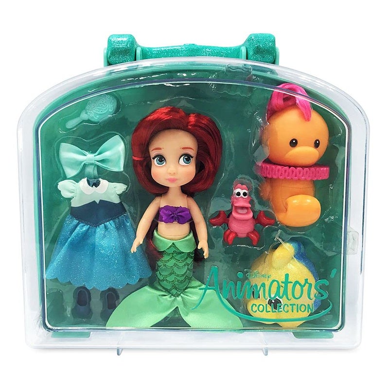 Disney Store Official Ariel Animators' Collection Mini Doll Play Set - The Little Mermaid - 5 Inches | Authentic Store Toy Figure | Includes Undersea Accessories | Suitable for Ages 3 and Up - Image 2