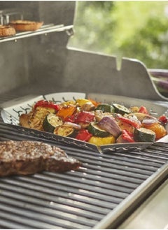 Weber Premium Durable Stainless Steel Grilling Basket Silver 3.5 x 27 x 37 cm JAH6678  - Image 2