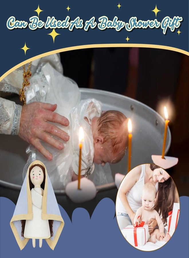 free-space Blessed Virgin Mary Doll and Baby Jesus Plush Religious Figure Playset for Boy Girl Christening Gift(Virgin Mary) - Image 2