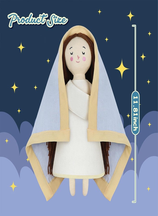 free-space Blessed Virgin Mary Doll and Baby Jesus Plush Religious Figure Playset for Boy Girl Christening Gift(Virgin Mary) - Image 3