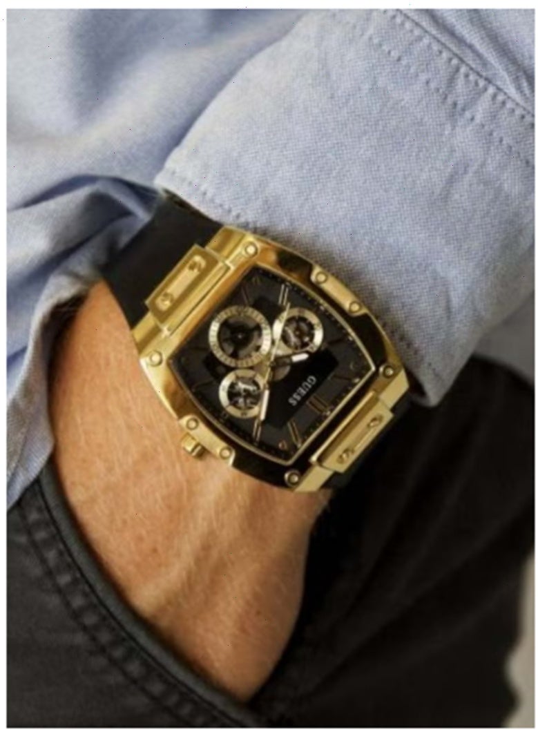 جيس باي مارسيانو الرجال فينيكس مقاومة الماء الجلد التناظرية ساعة GW0202G1 - Image 4