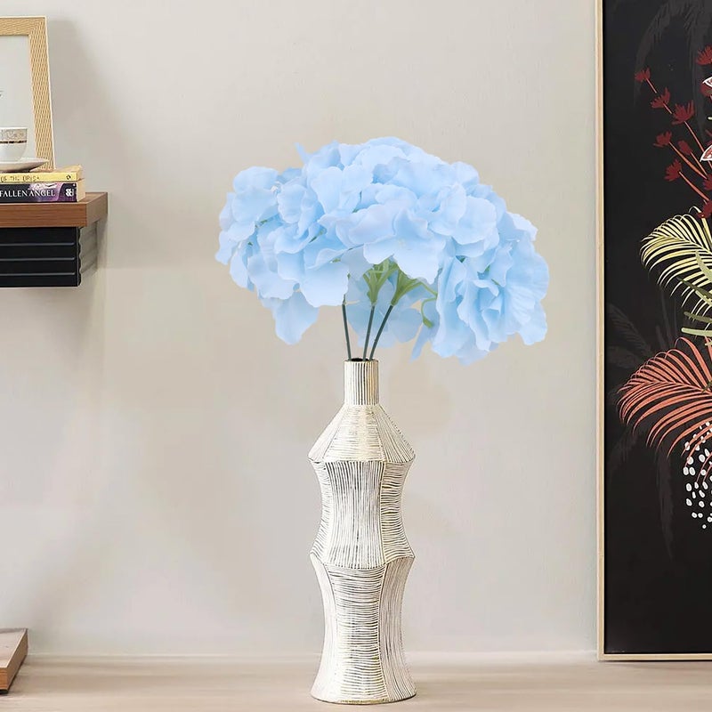 HOMEVERSE 3 Pcs Artificial Hydrangea With Detachable Stems, Faux Silk Flowers for Decorations, Wedding Decor, DIY Centerpieces, Wreath (Blush Peach) - Image 5