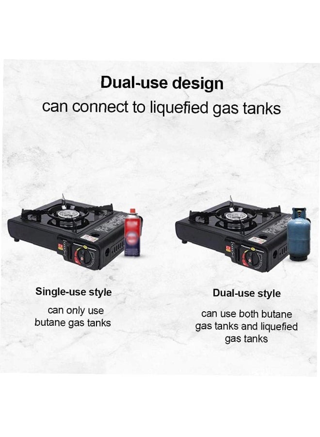 Pamchal, Tragbare Button-Kocher Portable Gas Stove Two Fuel Connector With Carry Case, Multicolor, 29650 - Image 5