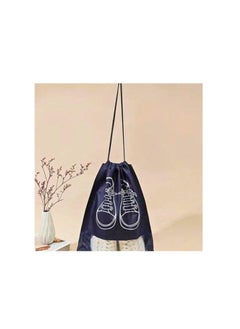 Generic Travel Shoe Bags,  Window Bags With Rope  (Navy Blue)  - Image 2