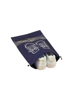 Generic Travel Shoe Bags,  Window Bags With Rope  (Navy Blue)  - Image 1