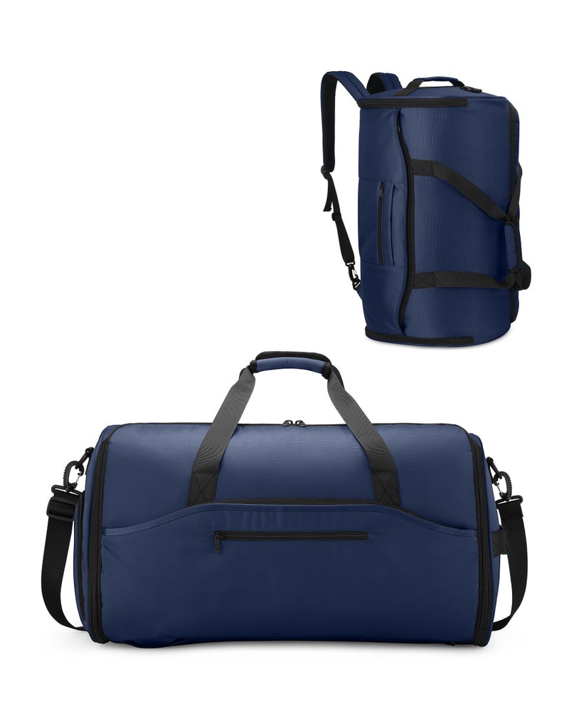NPBAG Convertible Garment Duffle Bags for Travel - Carry on Garment Bag, Suit Bag for Men & Women, 3 in 1 Foldable Travel Duffle Backpack with Shoulder Strap (Black) - Image 1