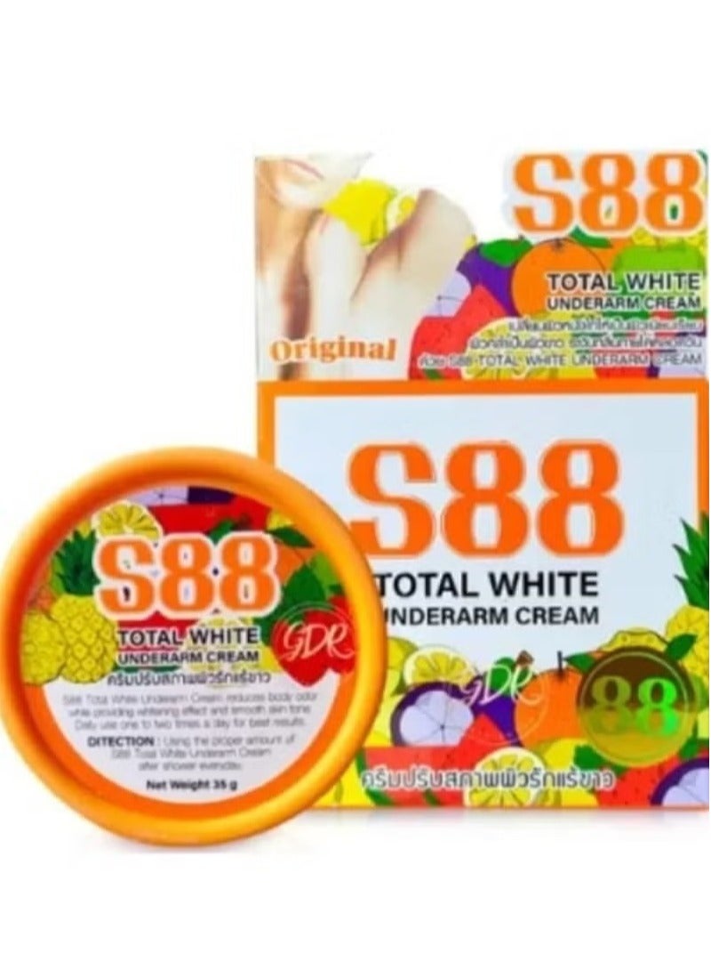 S88 أبيض بالكامل كريم S88 توتال وايت لتفتيح تحت الابط - 35جرام - Image 1