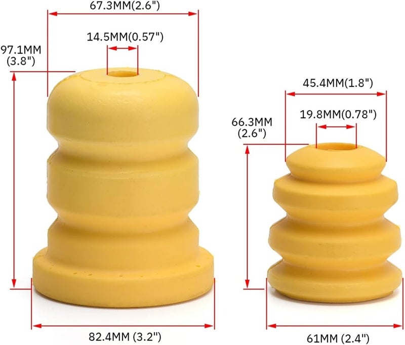 QASULER Shock Absorber Bump Stop Set - Image 2