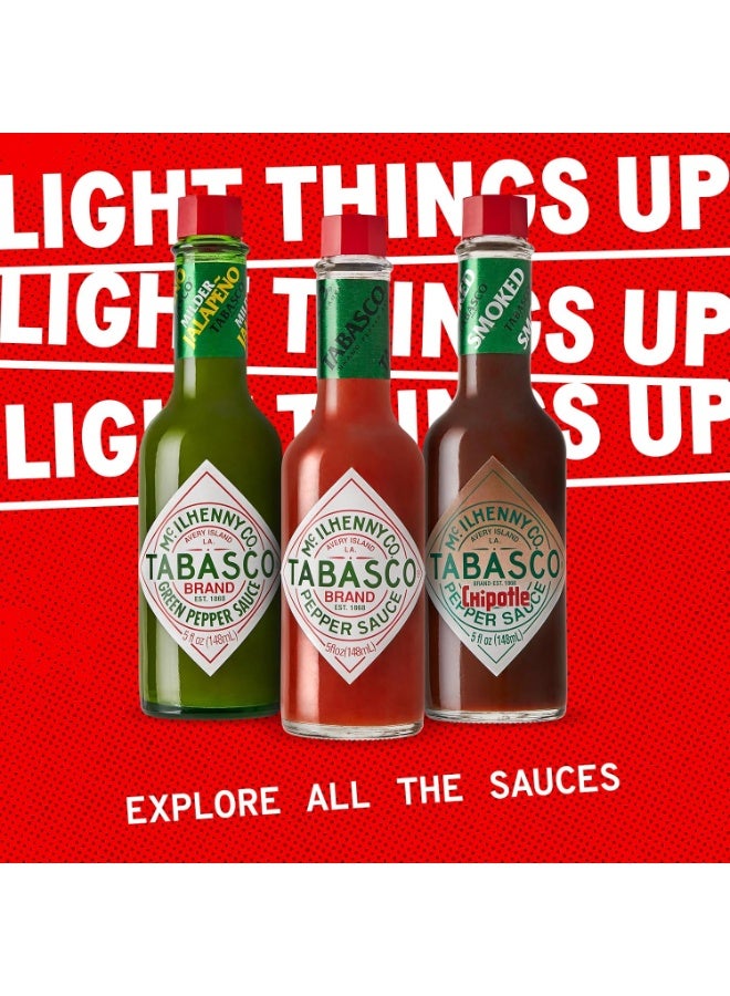 تباسكو صلصة الفلفل الأحمر الحارة الأصلية من تاباسكو، متوسطة الحرارة، زجاجة زجاجية، نكهة كلاسيكية ومتعددة الاستخدامات، ثلاثة مكونات بسيطة، رائعة للصلصات والتاكو والبيض والبيتزا والمحار والمزيد، 2 أونصة سائلة (عبوة من قطعة واحدة) - Image 5