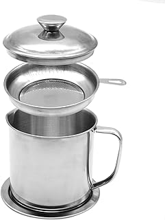 Golf GOLF Bacon Grease Container,Kitchen Oil Container Can with Strainer and Anti-slip coaster tray for Store Meat Frying  - Image 1