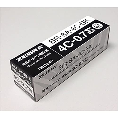Zebra Pen 10pcs Zebra 4C07 07mm Refill Box Set Black Ink - Image 3