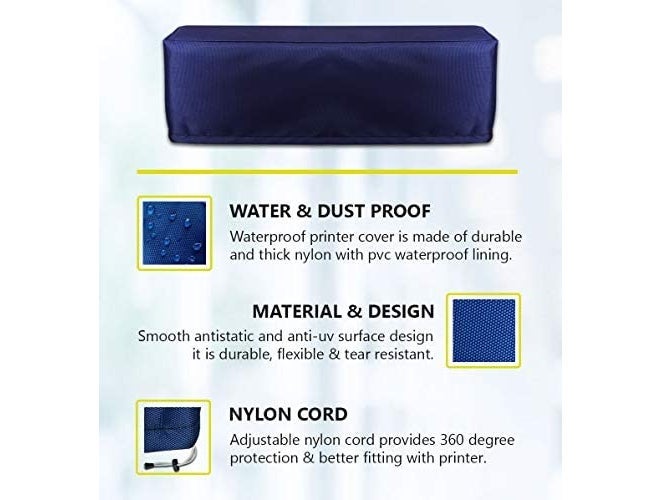 INF Dust Proof Water Proof Washable Printer Cover for Canon Pixma G3000 | G3010 | G3012 (Blue), Nylon;Polyvinyl Chloride (PVC) - Image 4