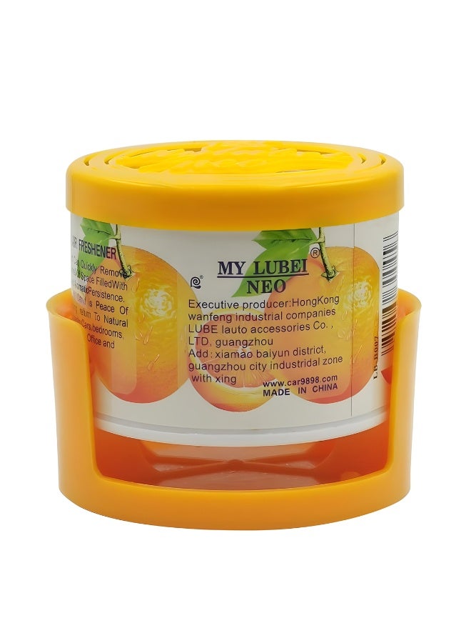 Citrus Car Air Freshener – Long-Lasting Solid Gel Odor Eliminator for Car, Home & Office – Non-Toxic, Eco-Friendly, Fresh Citrus Scent with Holder - Image 5