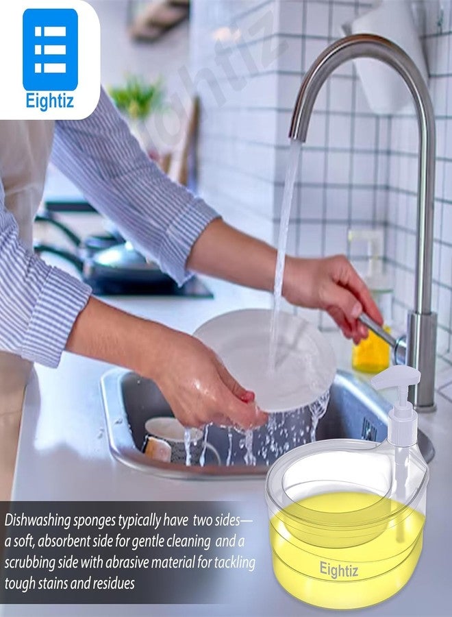 ELVORO Double Layer Soap Dispenser for Bathroom Accessories Dishwasher Liquid Holder Pump with Sponge Owner Kitchen Sink Accessories - Image 4