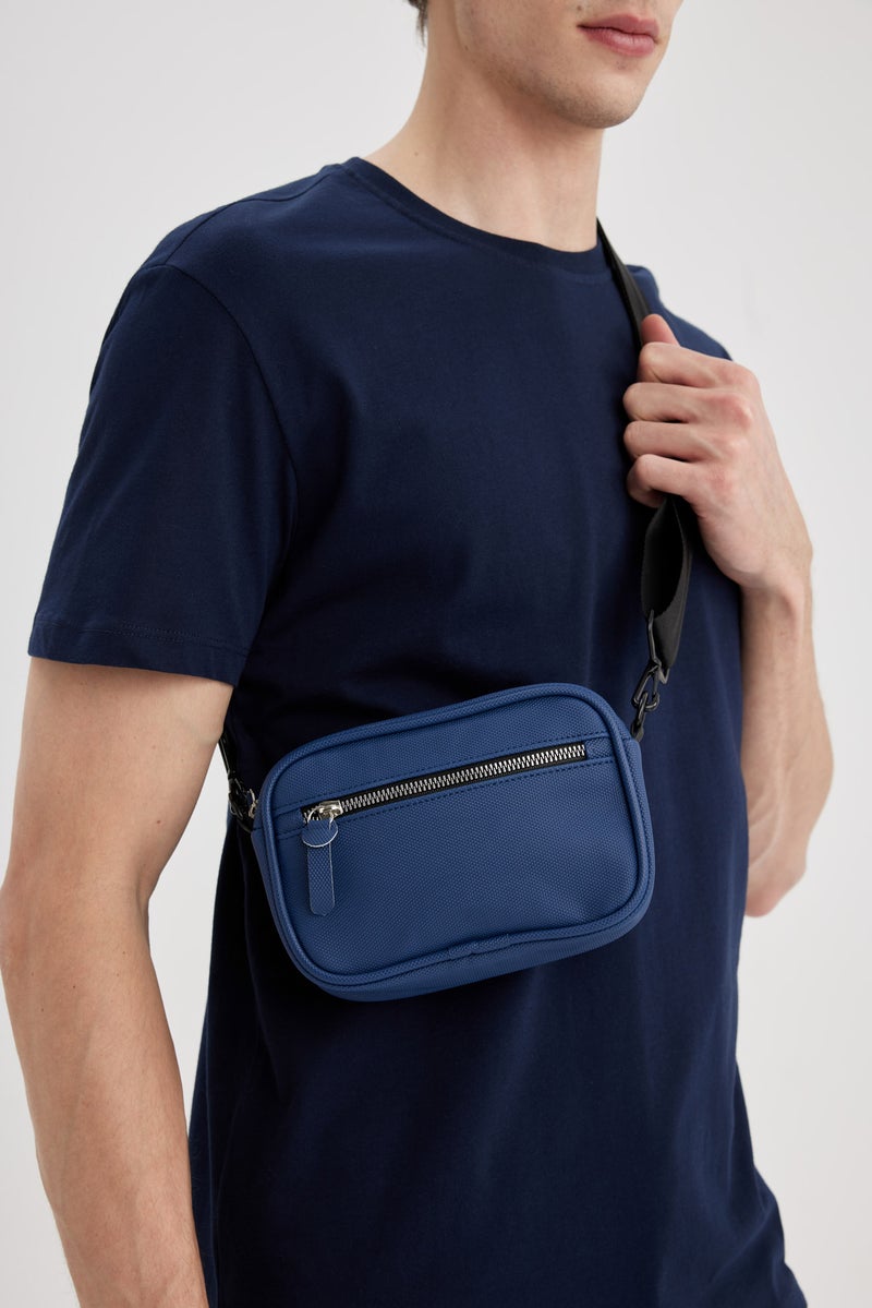 DeFacto Blue Man Faux Leather Crossbody Bag Casual - Image 2