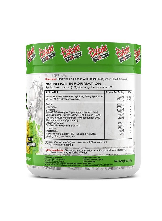 Psycho Pharma. Infinite Brain Nootropic Game Changer. Compete Win (Plato's Lemon Punch, 30 Serving) - Image 2