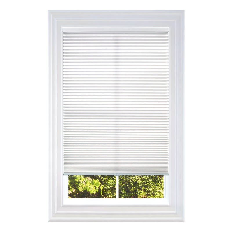 BlindsAvenue Cellular Honeycomb Cordless Polyester Shade 916 Single Cell Light Filtering White Size 36 W x 72 H
