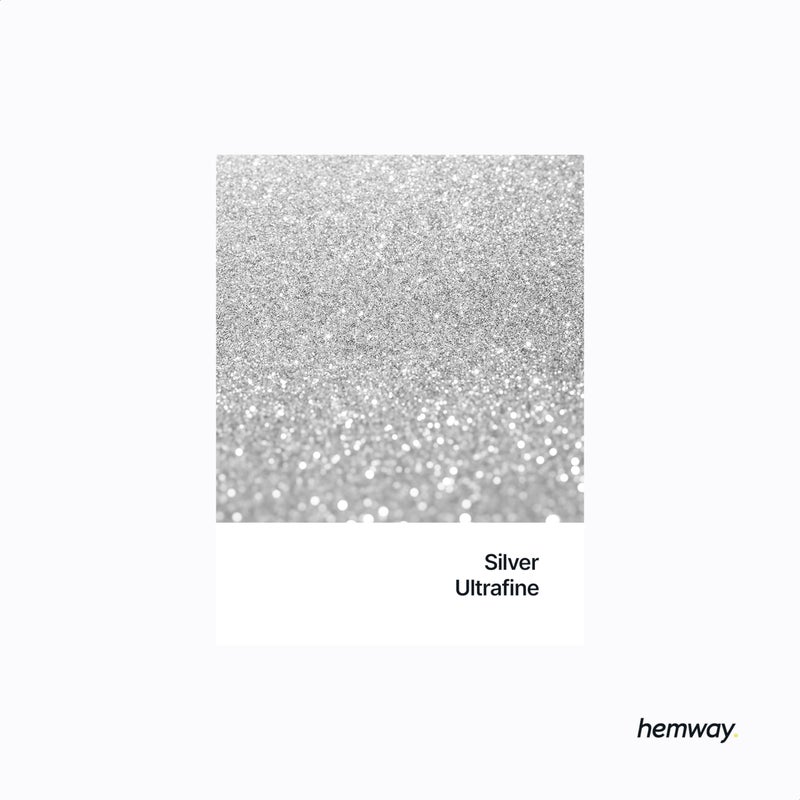 Hemway Glitter Paint Additive Glitter Crystals for Acrylic Paint, Interior & Exterior Walls, Wood, Varnish, Furniture, Matte, Gloss, Satin, Silk - 100g / 3.5oz - Silver - Image 2