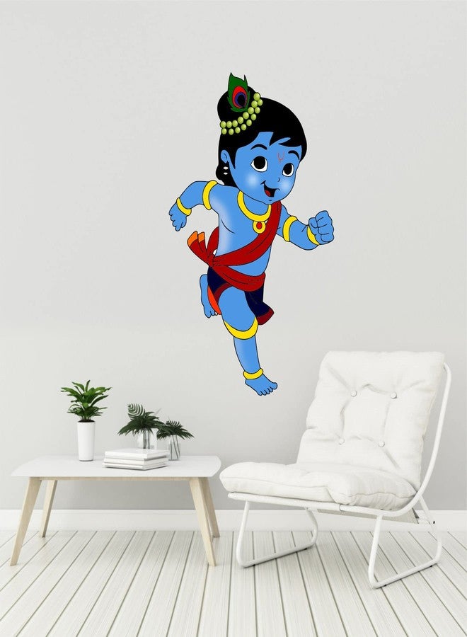 Sticker Yard Running Krishna Vinyl Wall Sticker for Living Room/Bedroom/Office and All Decorative Wall Stickers 40X63 CM - Image 3