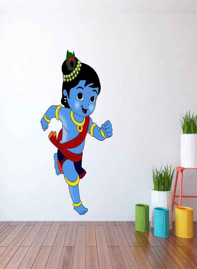 Sticker Yard Running Krishna Vinyl Wall Sticker for Living Room/Bedroom/Office and All Decorative Wall Stickers 40X63 CM - Image 2