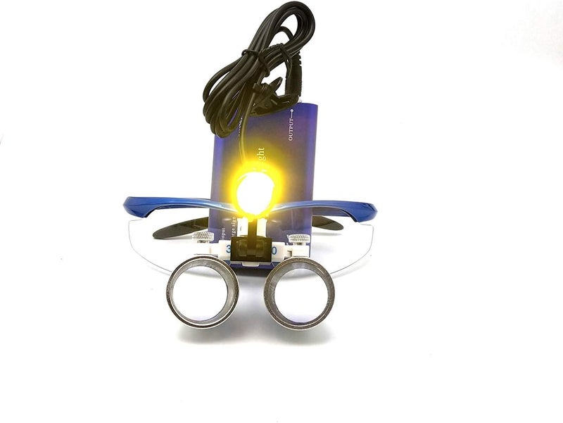 EAST Brand 3.5X 420mm Working Distance Optical Glass Surgical Binocular Loupes and LED Head Light Lamp with Filter Aluminum Box Style (Blue) - Image 5