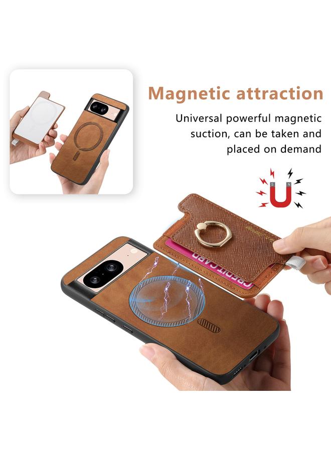 S-TOP Case For Google Pixel 9 / 9 Pro Retro Magsafe Magnetic PU Back Cover Phone Case - Image 3